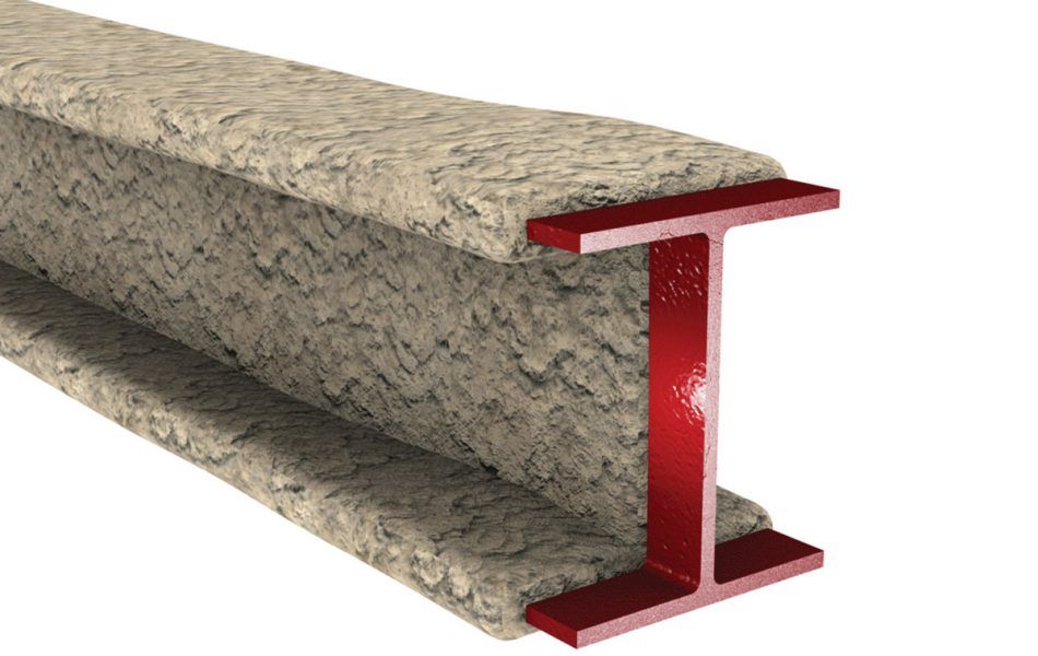 Illustration: an intumescent coating expanded around a steel section